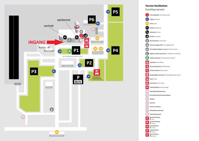plattegrond rotterdam airport