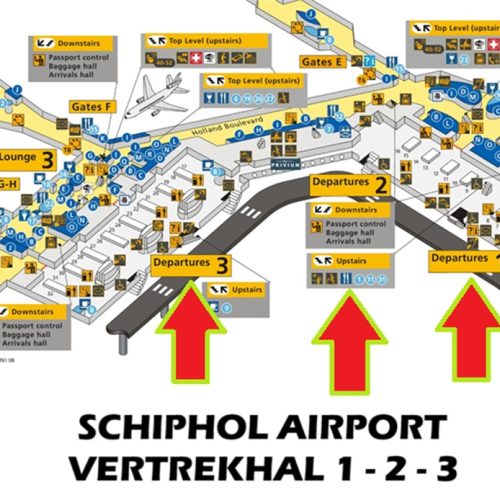 schiphol vertrekahllen departures map